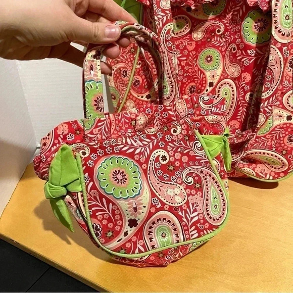 Mommy and Me Purse + Mini Bag Set Paisley Ruffles - Picture 2 of 9